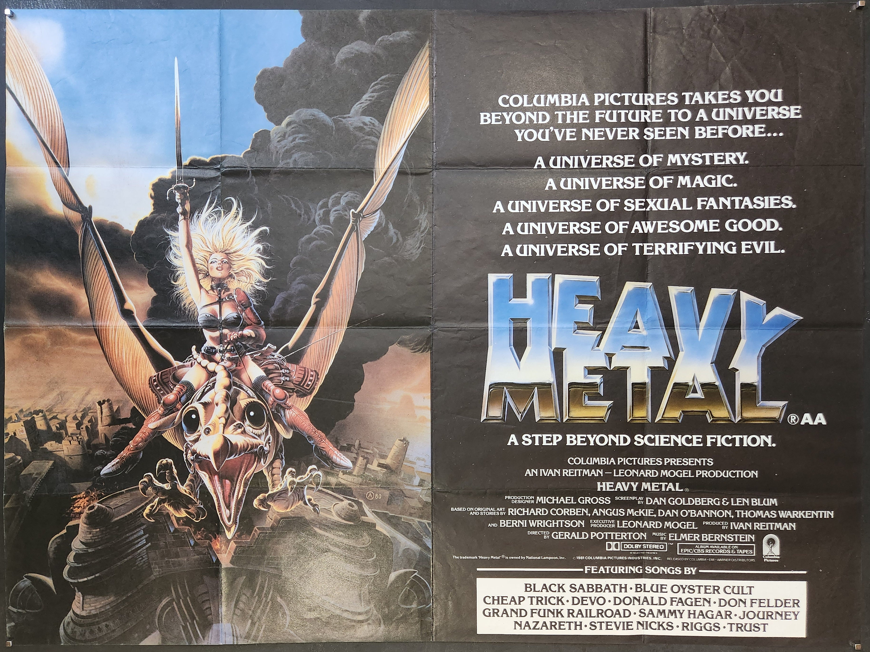 Heavy Metal-an Original Vintage Movie Poster of the Animated Sci