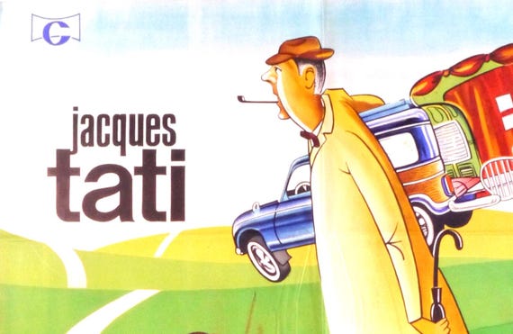 Trafic-Original Vintage Movie Poster for Jacques Tatis Comic