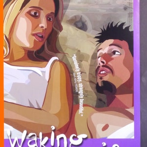 Waking Life-Original Vintage Movie Poster of Richard Linklater's Animated Trippy Life Poem with Wiley Wiggins, Ethan Hawke, and Julie Delpy image 5