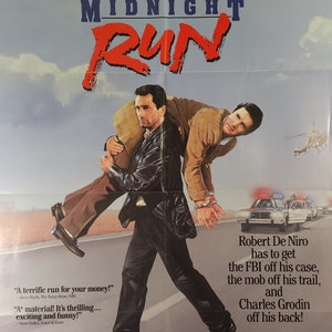 Midnight Run-Original Vintage Home Video Movie Poster of Martin Brest's Action Comedy with Robert De Niro, Charles Grodin and Yaphet Kotto. image 3