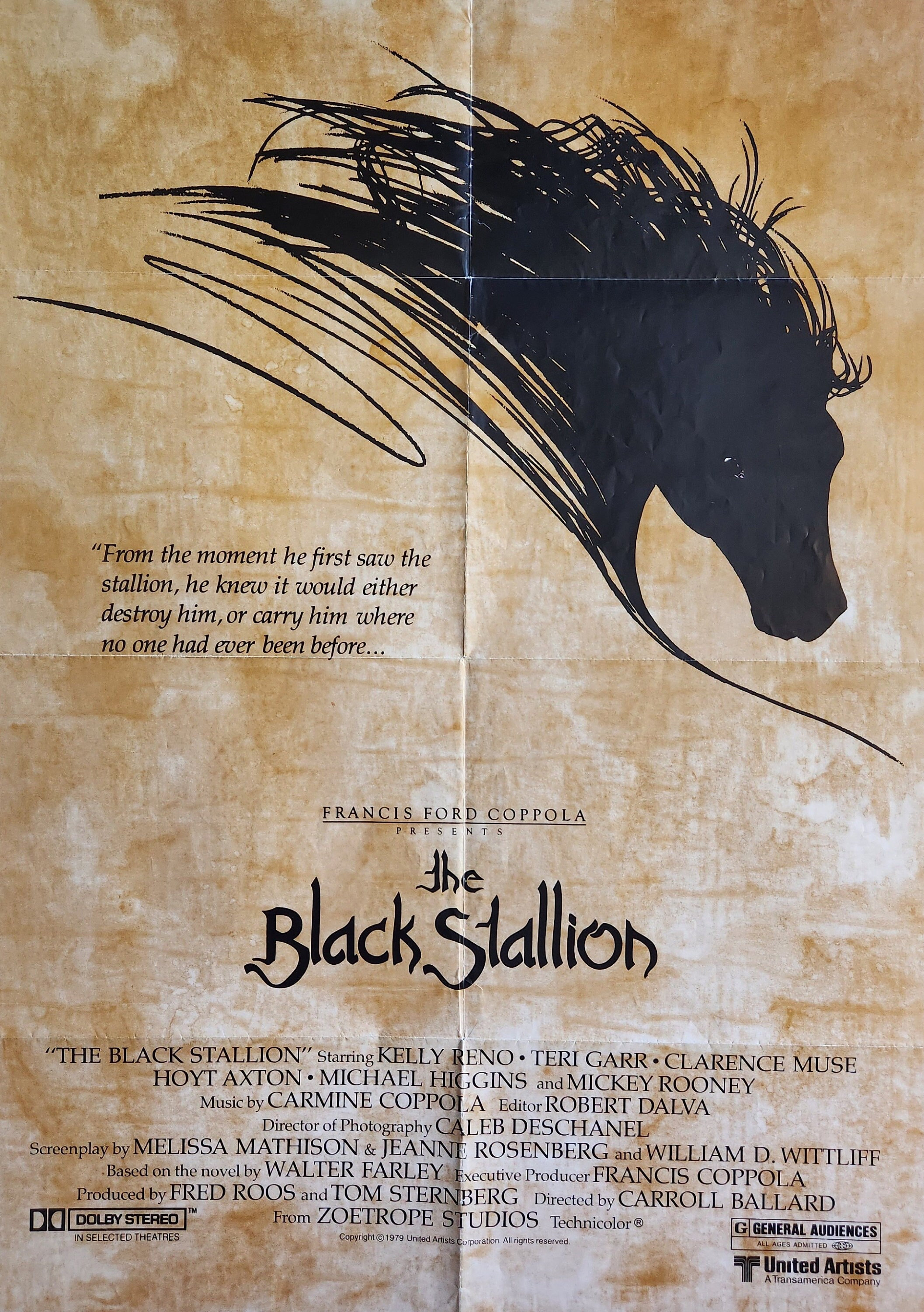 The Black Stallion-original Vintage Movie Poster for Carroll