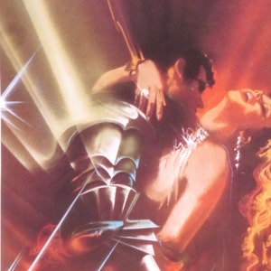 Excalibur-Original Vintage Póster de película japonesa de la épica odisea medieval de John Boorman con Patrick Stewart, Liam Neeson y Helen Mirren