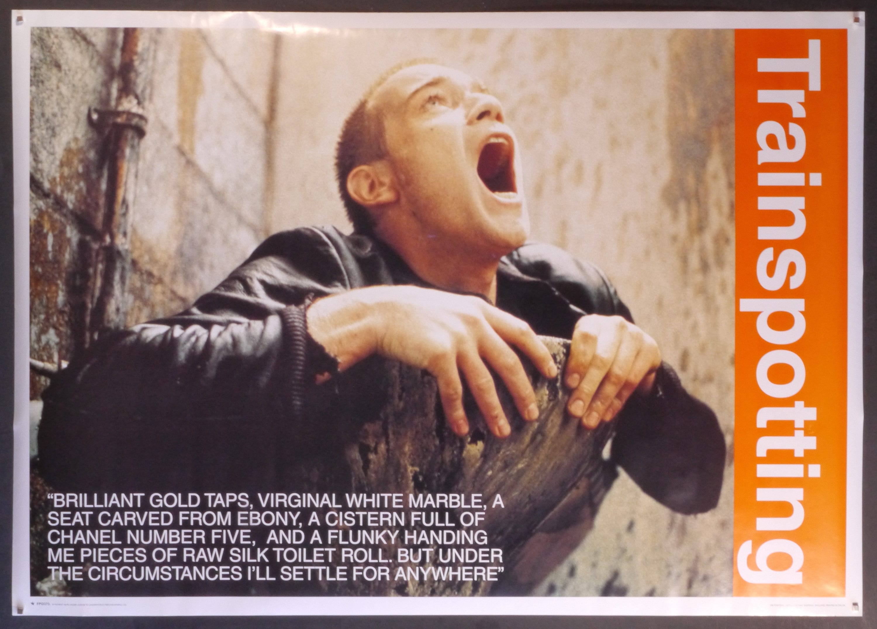 trainspotting ポスター　ヴィンテージ　映画　額付き　イギリス製 trainspotting ポスター 特大 ヴィンテージ 90年代 映画 - メルカリ