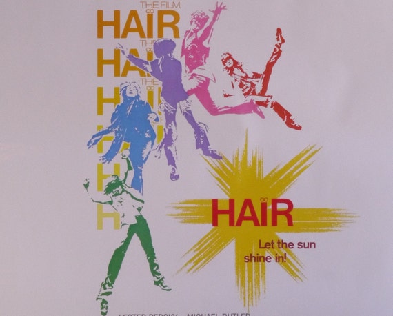 HAIR Movie POSTER 11x14 French L Treat Williams John Savage Beverly D'Angelo 