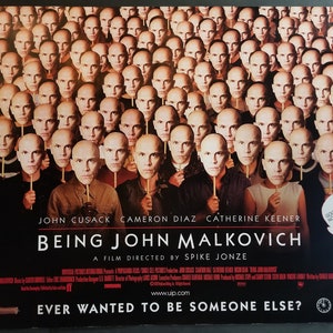 Being John Malkovich-An Original Vintage British Movie Poster for the Spike Jonze Surrealist Comedy with John Cusack and Cameron Diaz image 2