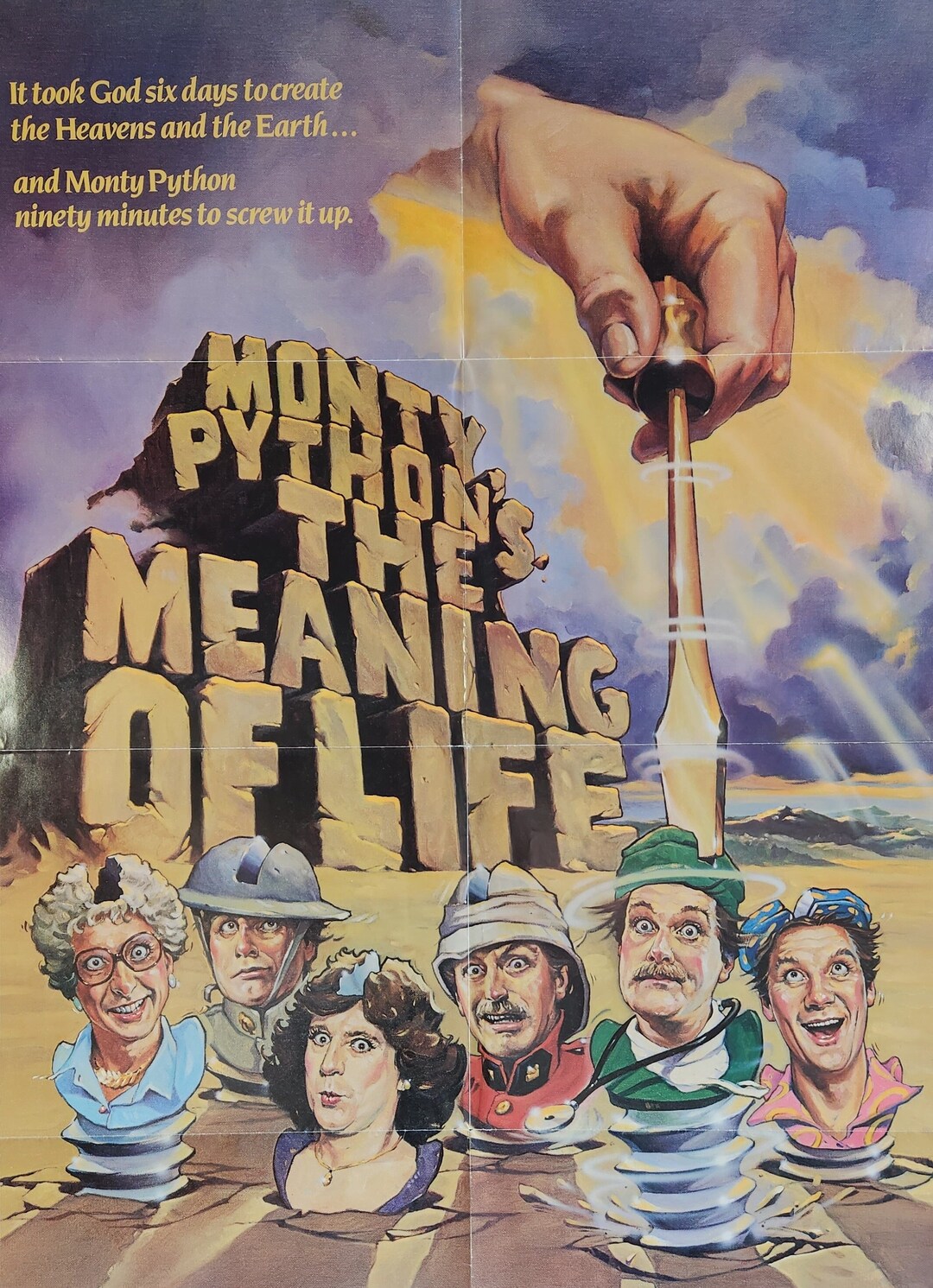 The Meaning of Life-original Vintage Movie Poster for Monty