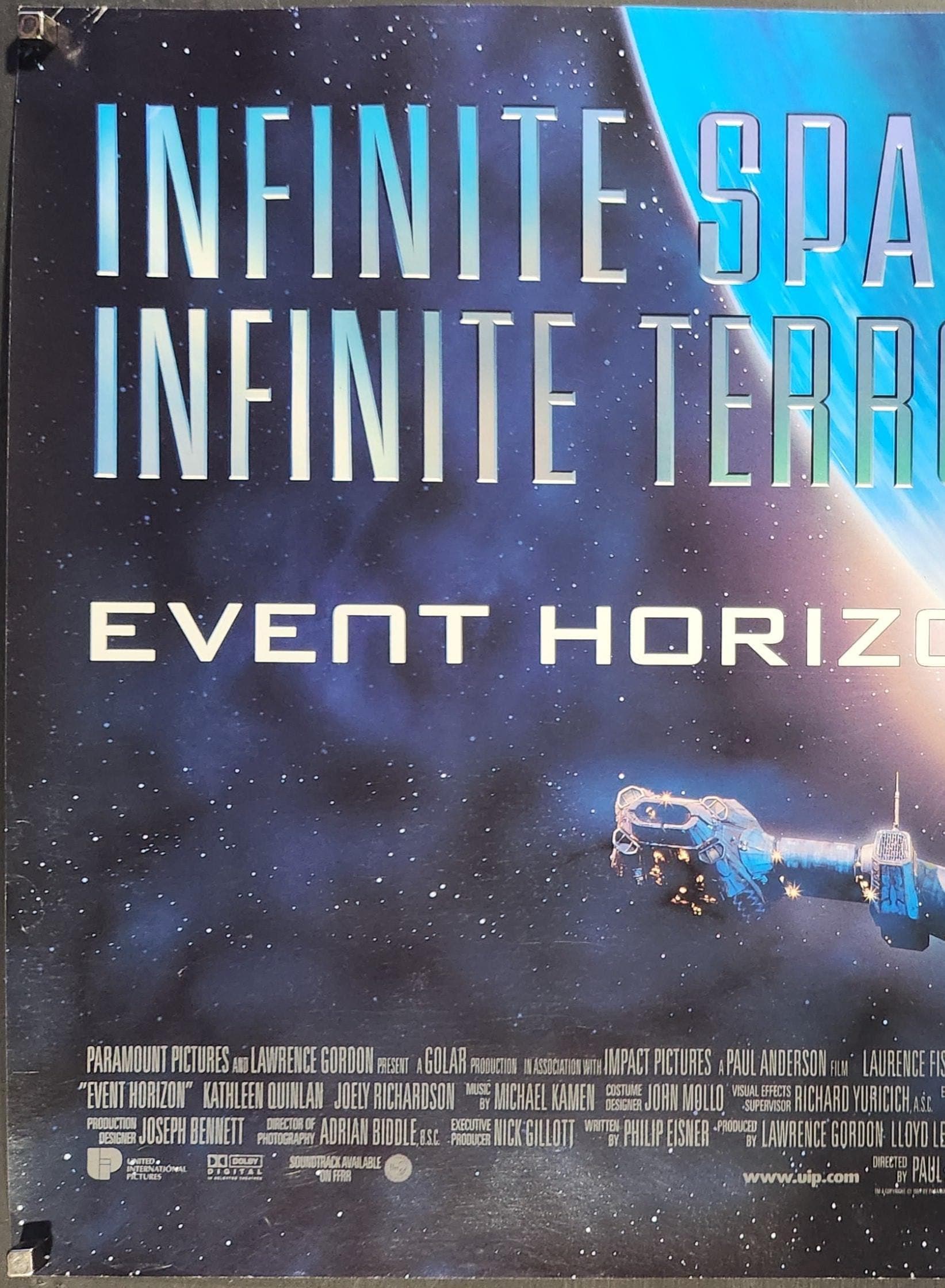 Event Horizon-An Original Vintage Movie Poster of Paul WS Andersons  Terrifying Deep Space Thriller with Laurence Fishburne, and Sam Neill -  Etsy México, image size:1643x2239