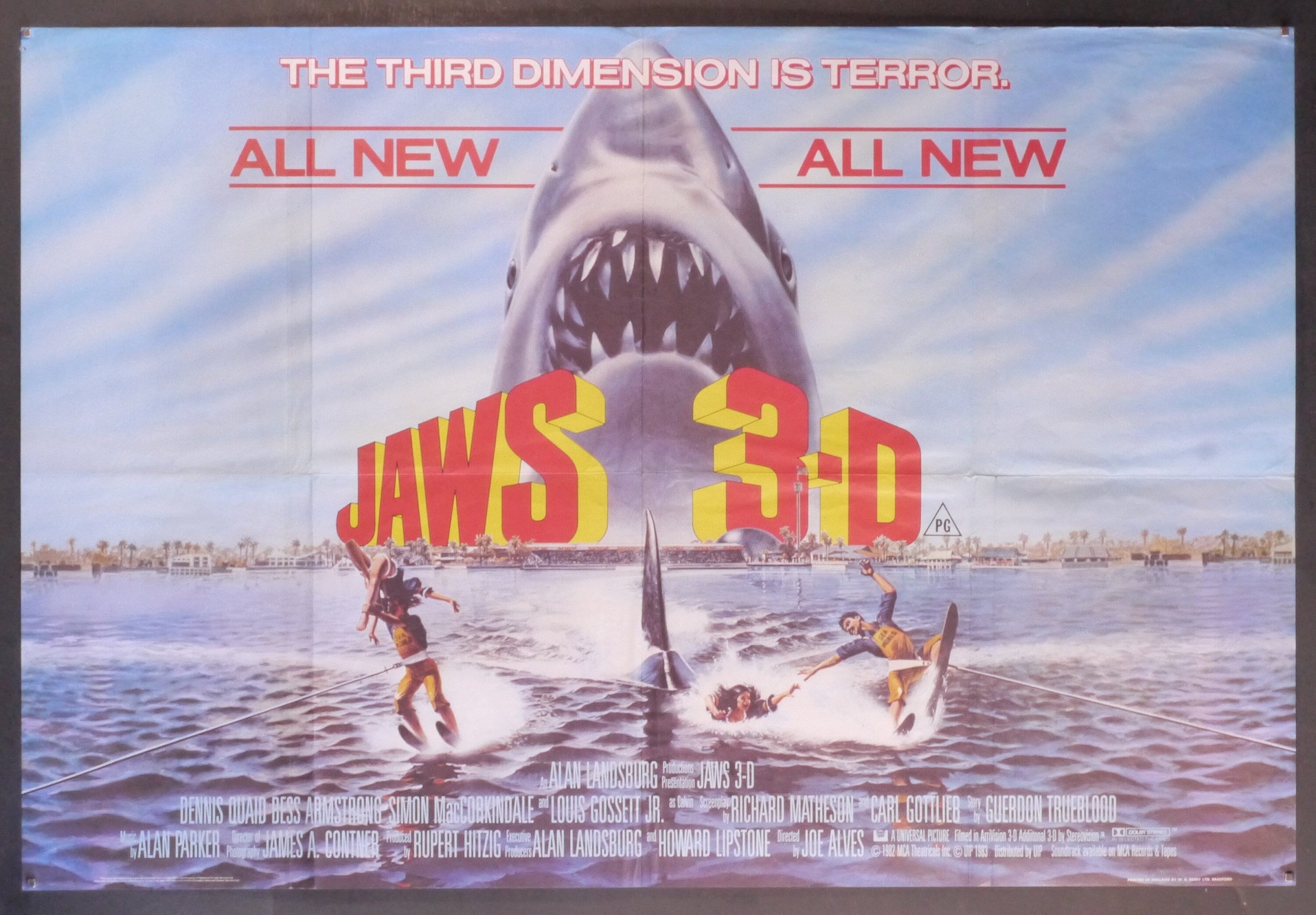 メーカー直売 - 人気ランキング Jaws 3rd for Poster Movie British Vintage 3d-original キャラクターグッズ