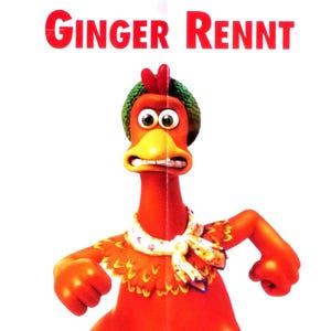 Chicken Run: póster original de la película alemana de época para el escape épico de Nick Parks, con Mel Gibson y Timothy Spall.