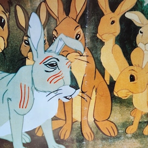 Watership Down-A Rare Original Vintage Movie Poster de la aventura mística animada de Martin Rosen con John Hurt y Zero Mostel.