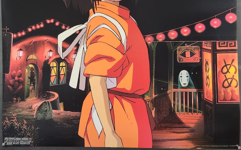 Spirited Away-Original Vintage Movie Poster for Hayao Miyazakis Fantastic Tale of Mystical Spirits with Suzanne Pleshette, and James Marsden image 8