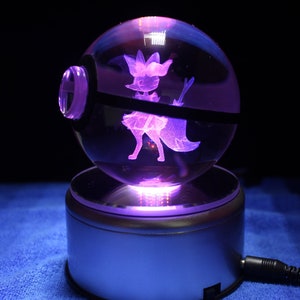 Braixen Large Crystal Pokeball Laser Engraving - Etsy