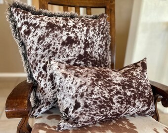 Chocolate faux Cowhide Pillowcases