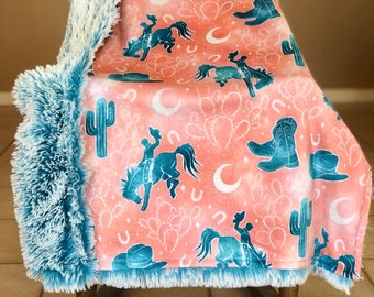 The Colorful Cosmic Midnight Rodeo Blanket