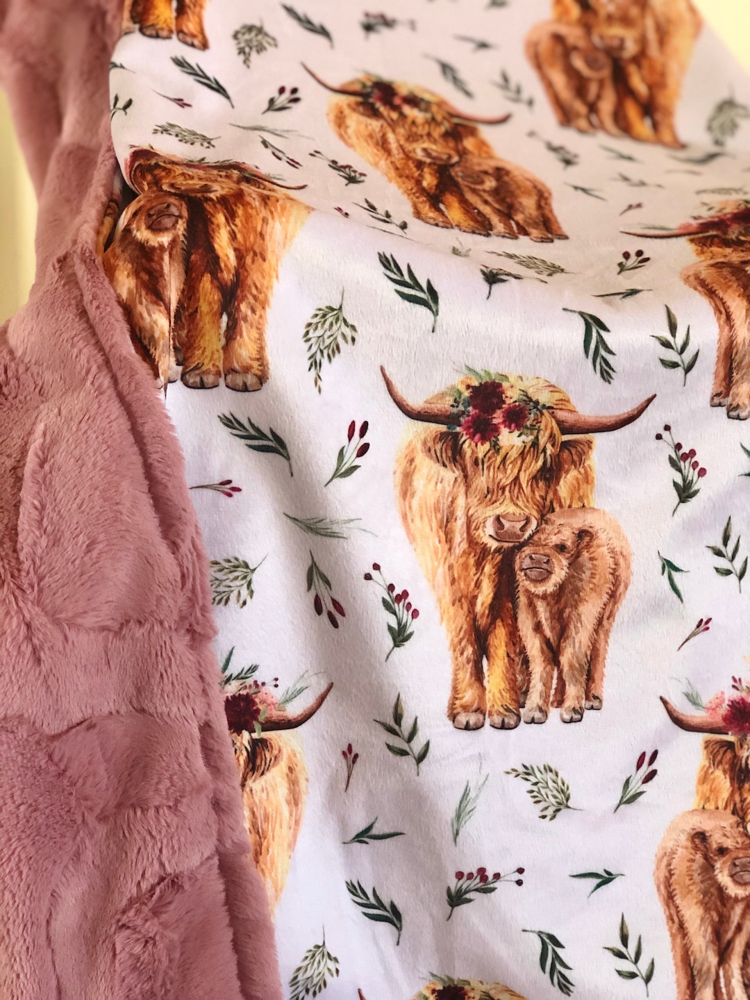 The Original Highland Cow Blanket Etsy