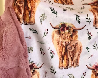 The Original Highland Cow Blanket Etsy