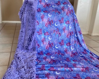 The Cosmic Purple Midnight Rodeo Blanket