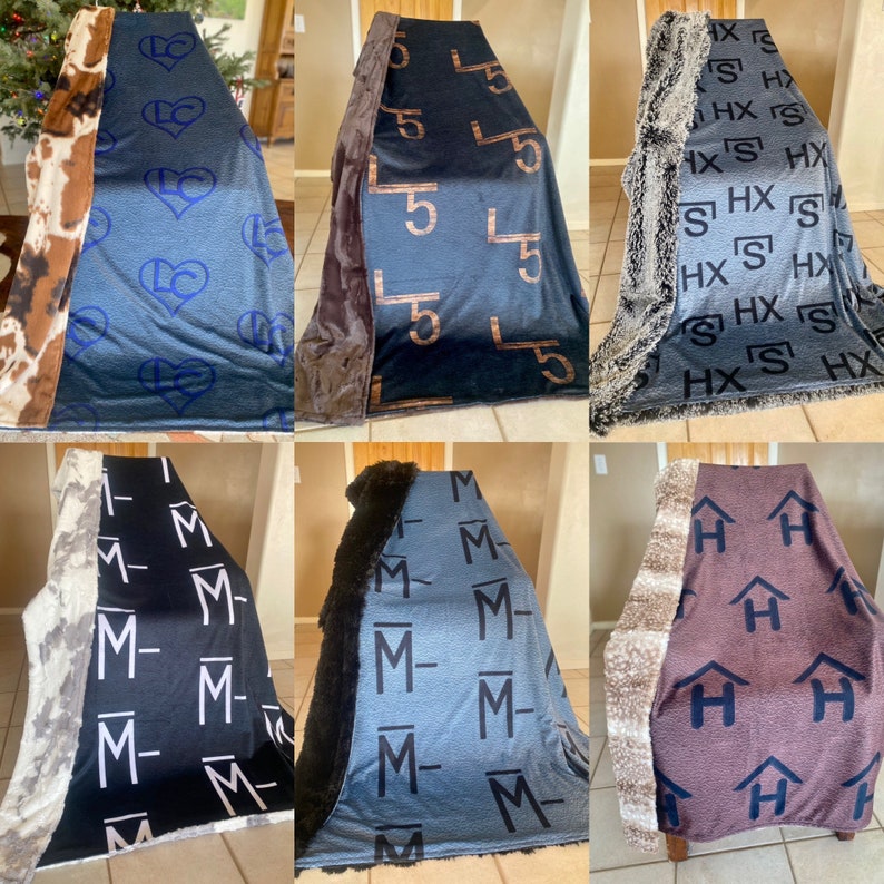 Custom Brand Blanket Etsy