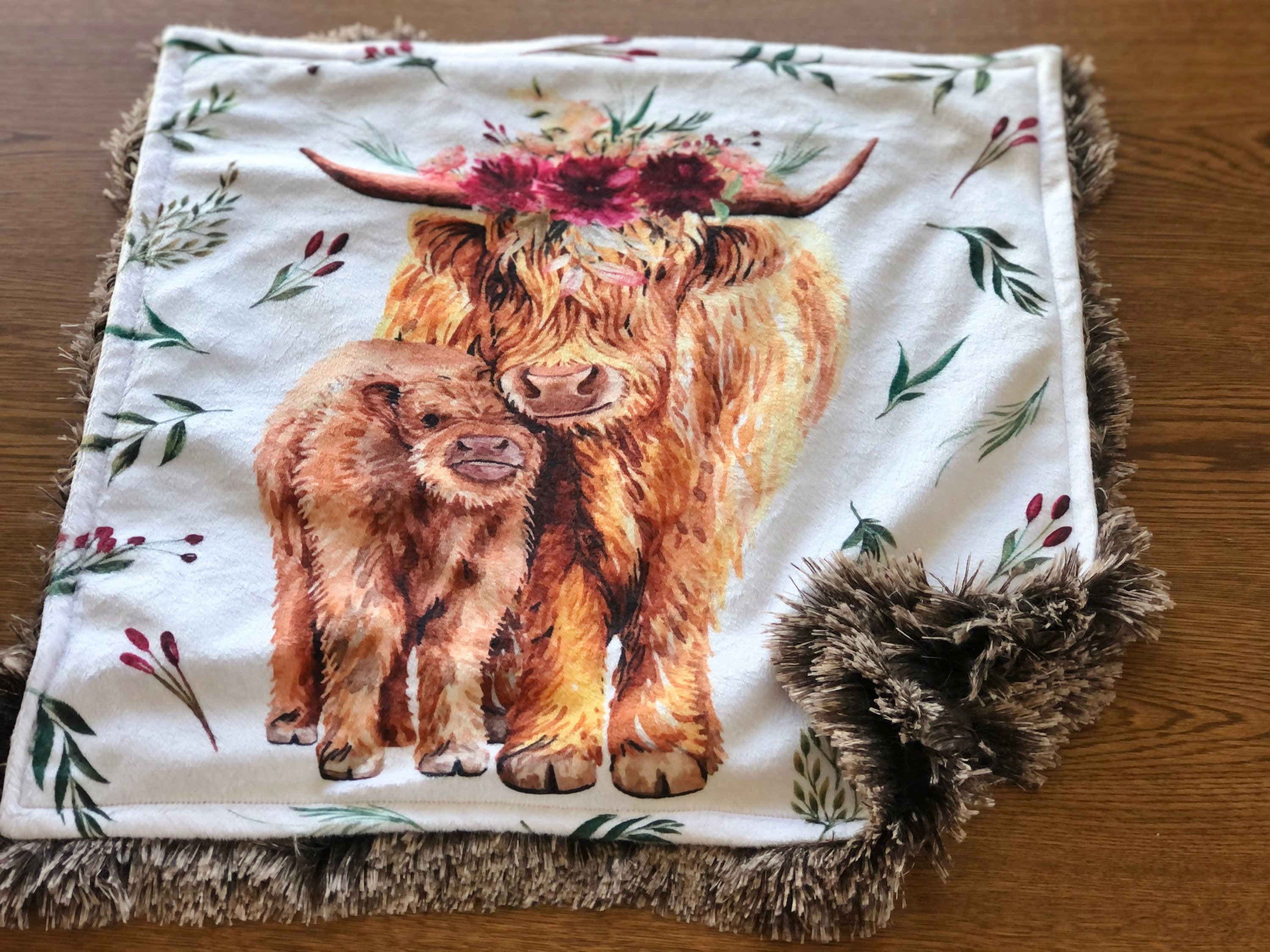 Cow blanket throw sales