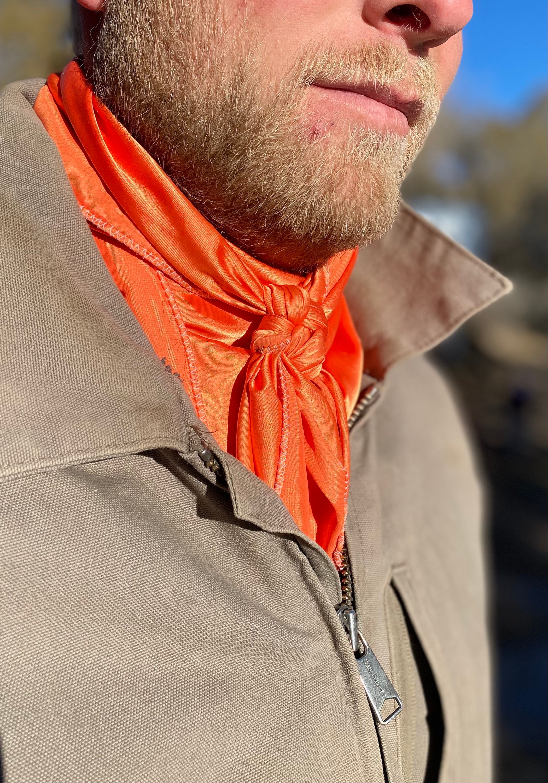 Silky Charmeuse Hunter Orange Wild Rag // Hunter Orange - Etsy