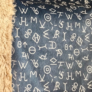 Steel & Cream Cattle Brands Blanket