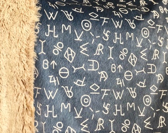 Steel & Cream Cattle Brands Blanket