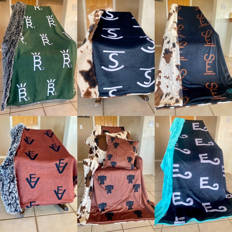 Custom Brand Blanket Etsy