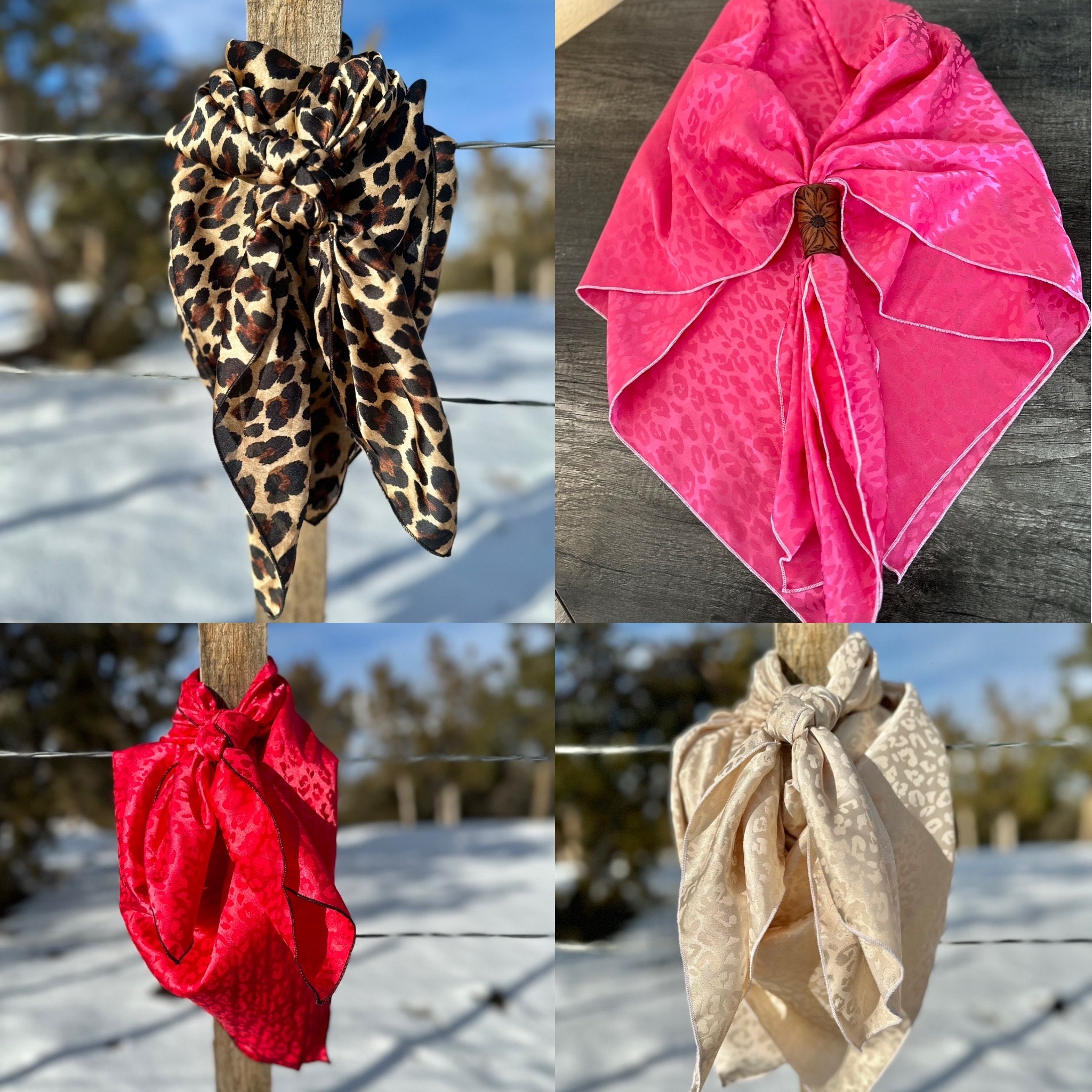 Cheetah Rag Leopard Wild Rags // Black / Cream / Standard Leopard // Charmeuse ...