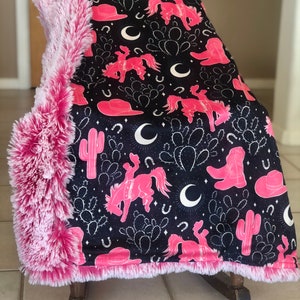 The Pink Midnight Rodeo Blanket
