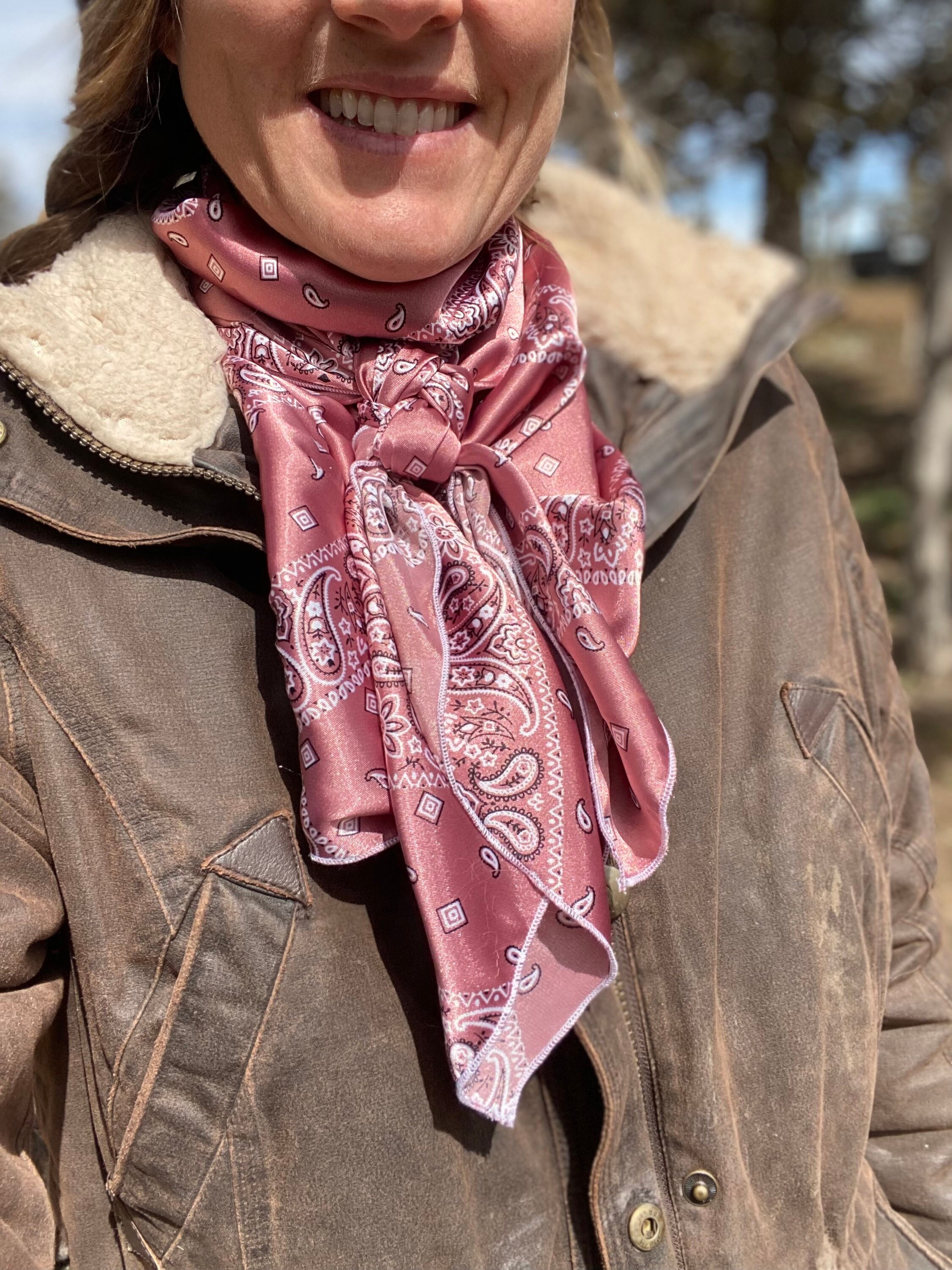 Paisley Wild Rags (Cookie) Sienna Brown Silk Scarf - Cowtown Wild Rags