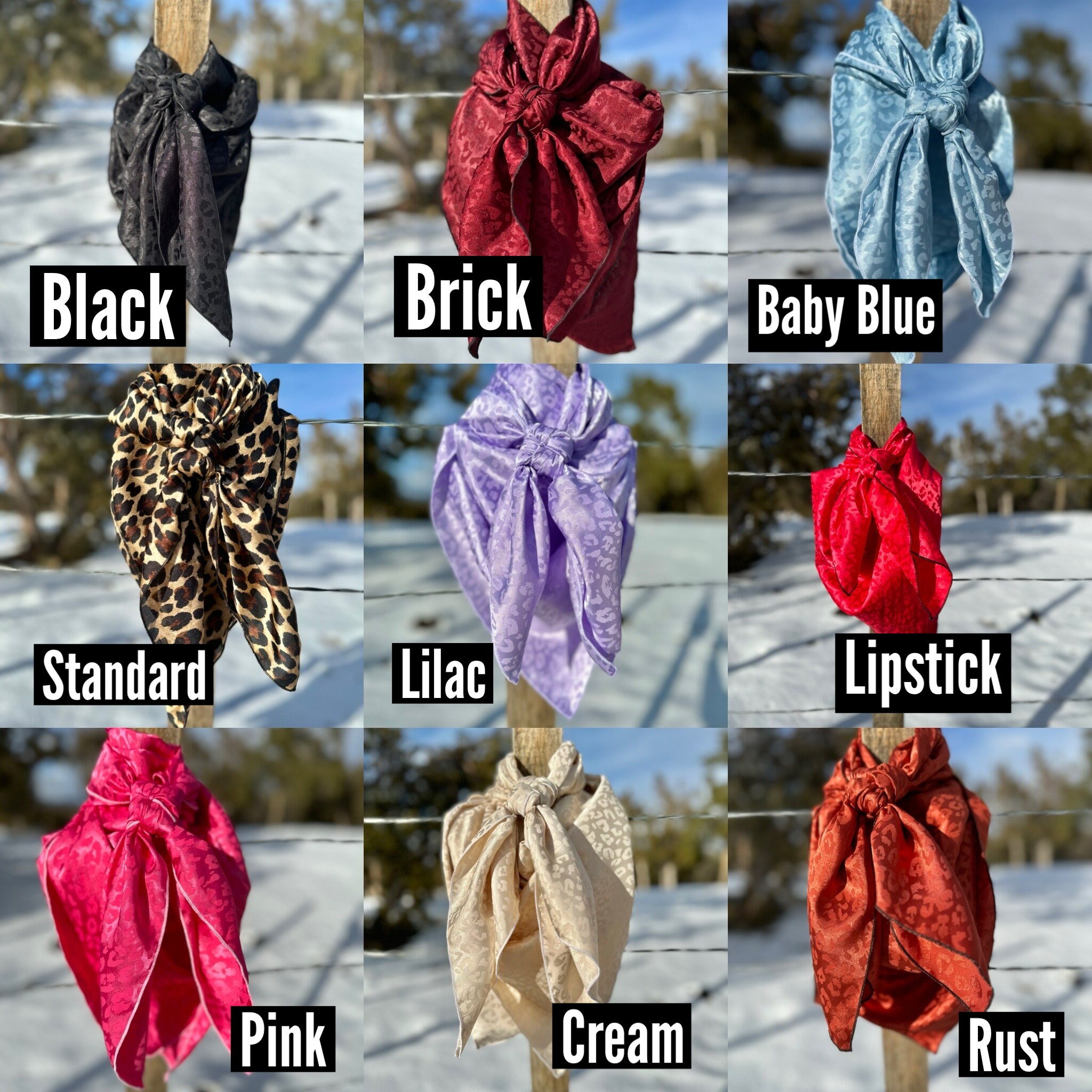 Cheetah Rag Leopard Wild Rags // Black / Cream / Standard Leopard // Charmeuse ...