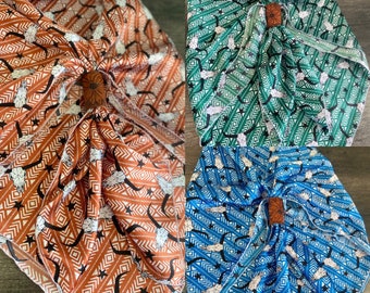 Longhorn Silky Charmeuse Wild Rag // Longhorns, Steer Skull, Steer Wild Rag, Cow Skull Wild Rag, Cowboy, Green, Blue, Orange Wildrag