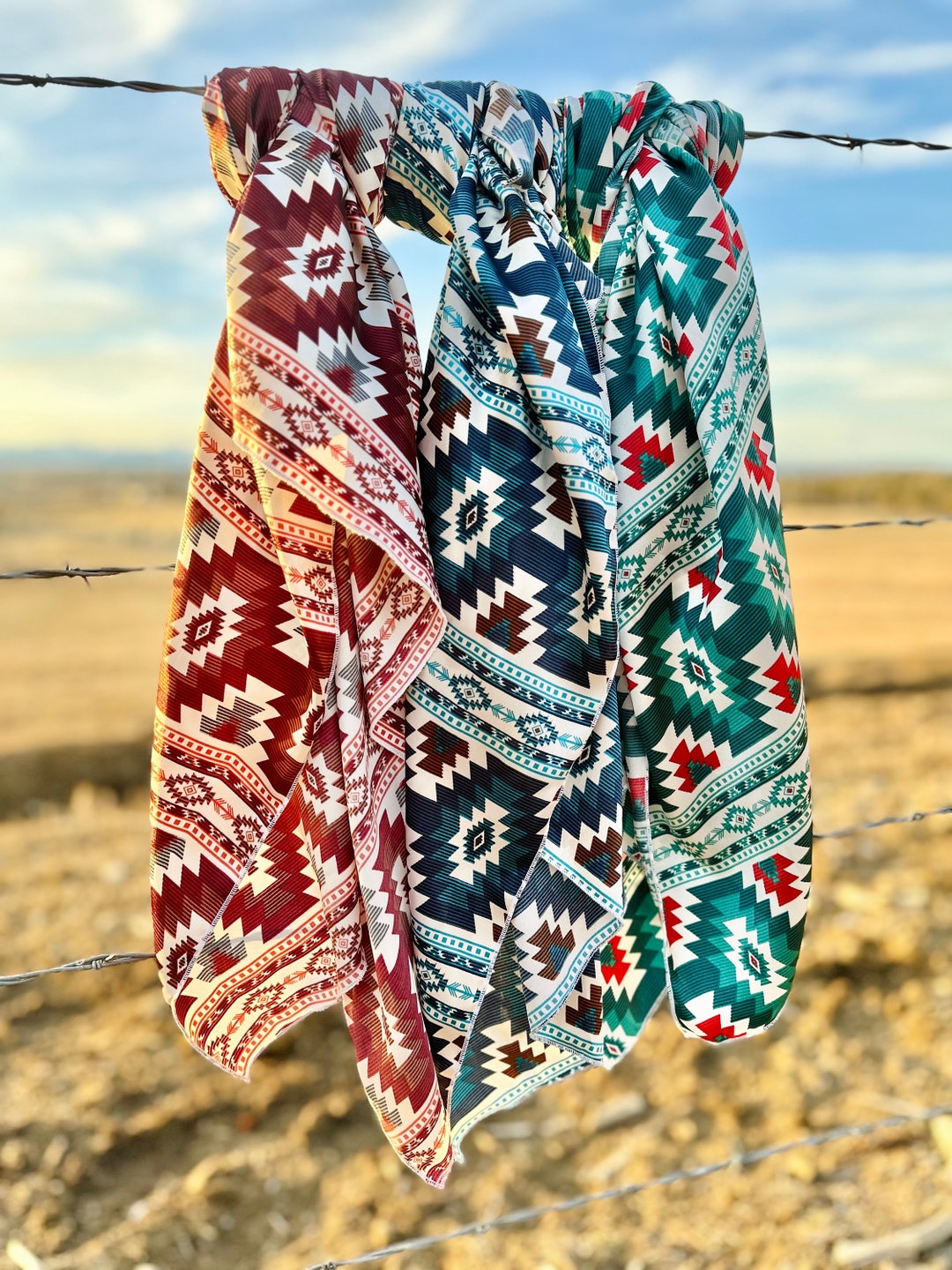 Classic Aztec Charmeuse Satin Wild Rag // Classy Wild Rag, Boho Wild ...