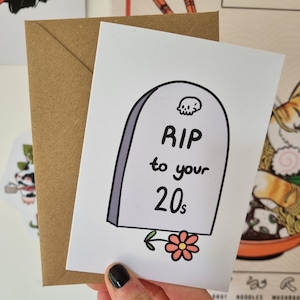 RIP jusqu'à la vingtaine Carte d'anniversaire pour 30 ans ・Carte d'anniversaire