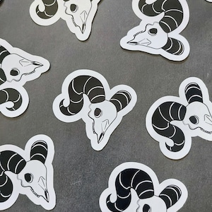 Goat Skull Sticker • Creepy Sticker •