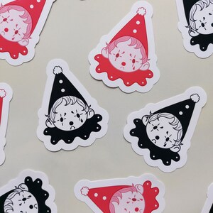 Clown Sticker • 7 x 5cm • Sad Clown • Cute Sticker • Cute Clown • Paper Sticker • Glossy Sticker • Cute