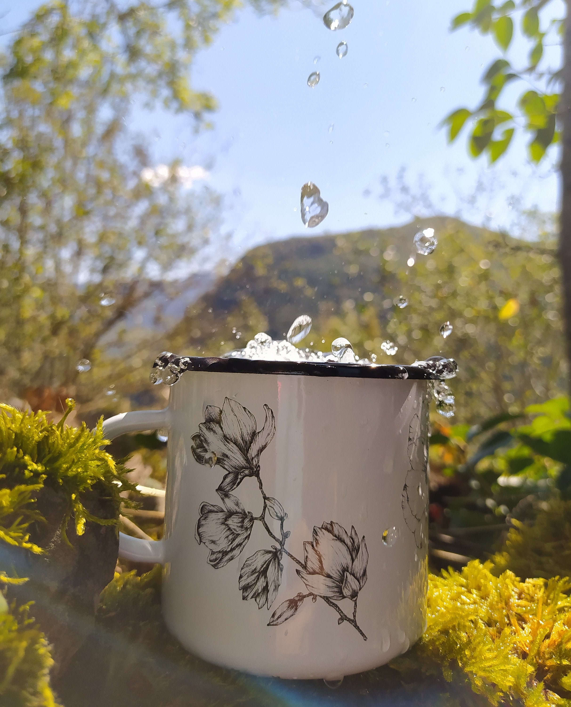 Mug Émaillé Floral