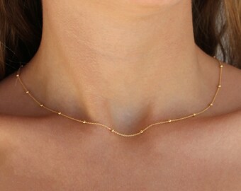 GOLDEN NECKLACE Wedding Necklace Small 