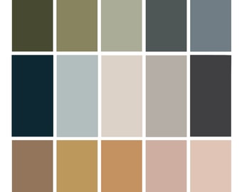 15 fondos de pantalla terrosos para iPhone / Fondo de teléfono con paleta moderna y sólida / Pantalla de bloqueo móvil verde, azul, neutro, amarillo y rosa / Descarga instantánea