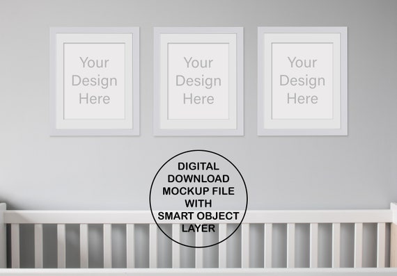Download Nursery Frame Mockup Nursery Mockup 8x10 16x20 Set Of 3 Etsy