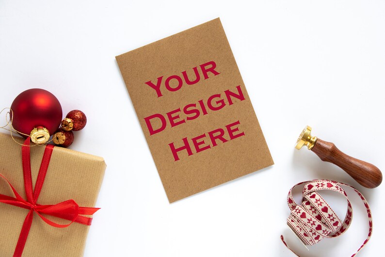 Download 5x7 Christmas Greeting Card Mockup Invitation Mockup Flat | Etsy