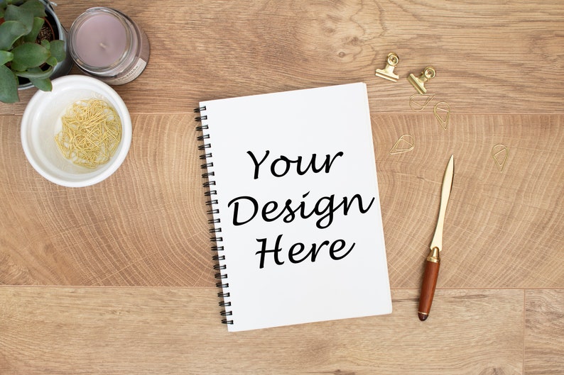 Download Journal Notebook Mockup Diary Mockup Flat Lay Planner Mock ...