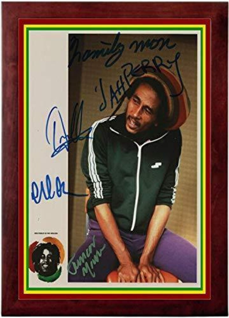 Portrait Bob Marley Autograph Replica Super Print