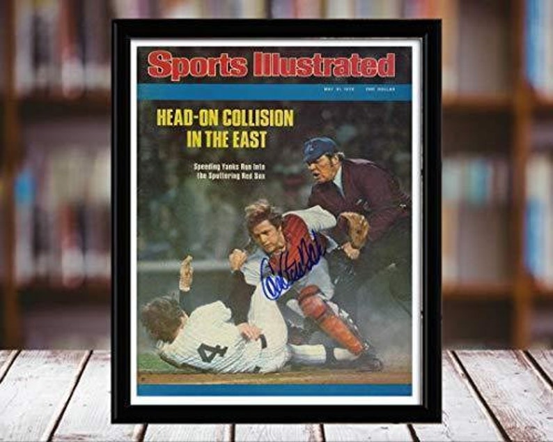 Battle in The East 53176 Carlton Fisk Sports Illustrated Autograph Replica Print Desktop