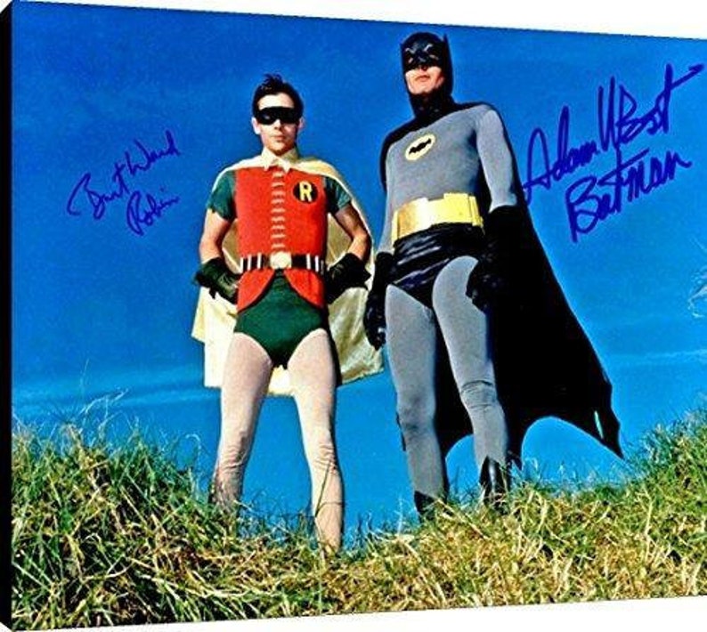 Adam West Burt Ward Autograph Replica Print Canvas Wall Art Batman Robin Collectibles Art Collectibles Tomtherapy Co Il
