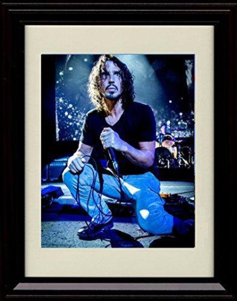Framed Chris Cornell Autograph Replica Print Soundgarden /& Audioslave 8x10 Print