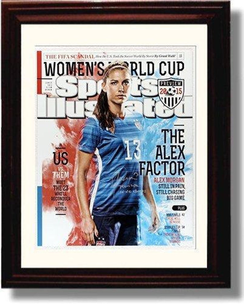 Framed Alex Morgan Autograph Replica Print SI 8x10 Print