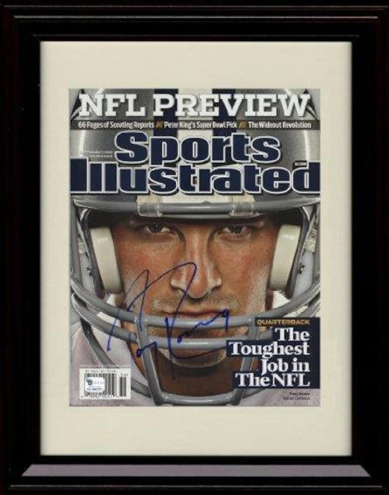 Framed Tony Romo Sports Illustrated Autograph Replica Print 8x10 Print