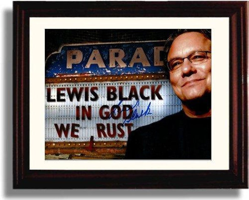 Framed Louis Black Autograph Replica Print Landscape 8x10 Print