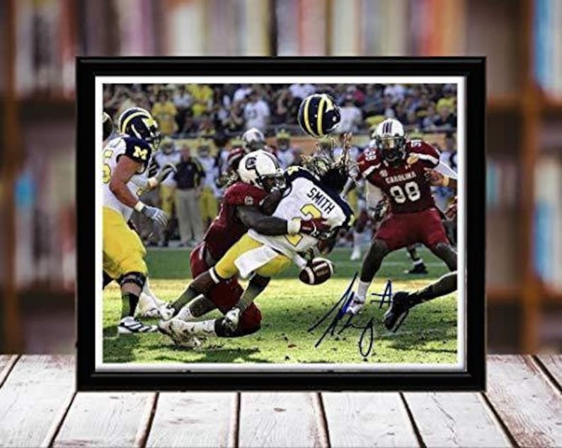 College Football Jadeveon Clowney Autograph Replica Print South Carolina Gamecocks Desktop Frame